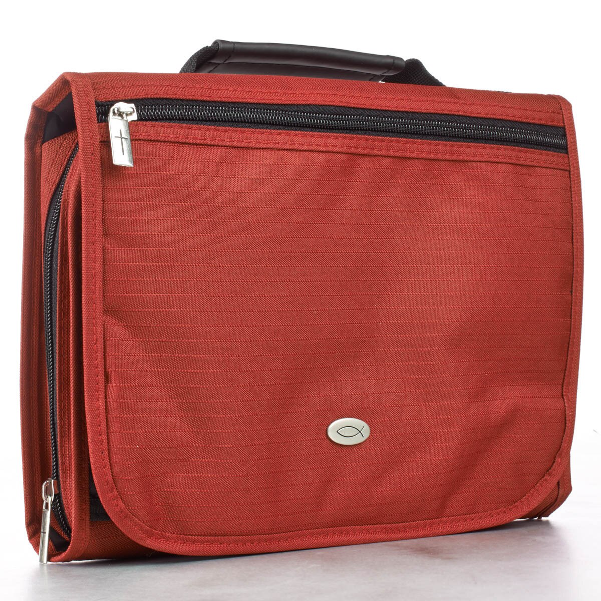 Bible Cover Polyester Trifold Organizer in Red