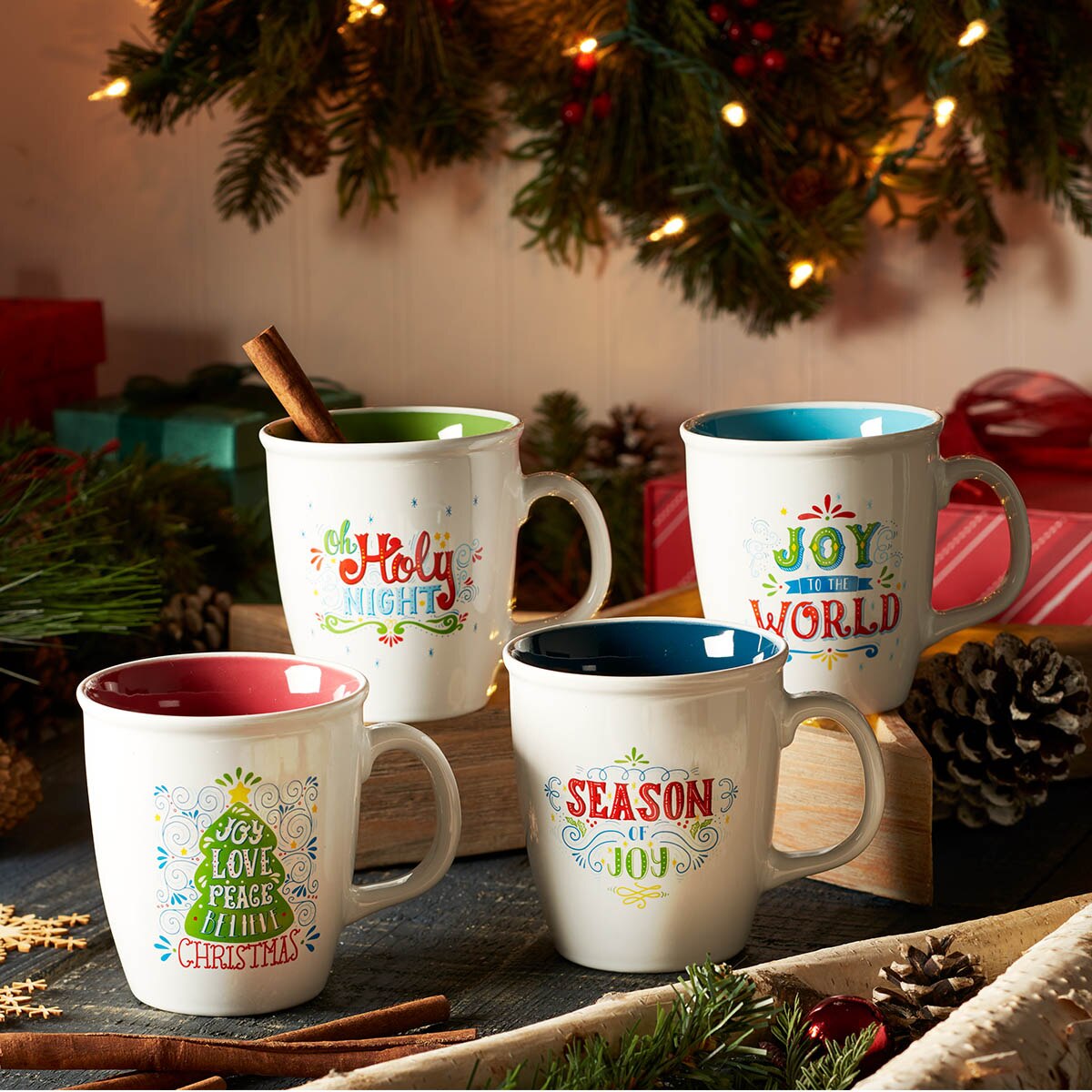 Christmas Mug Set: Joy to the World