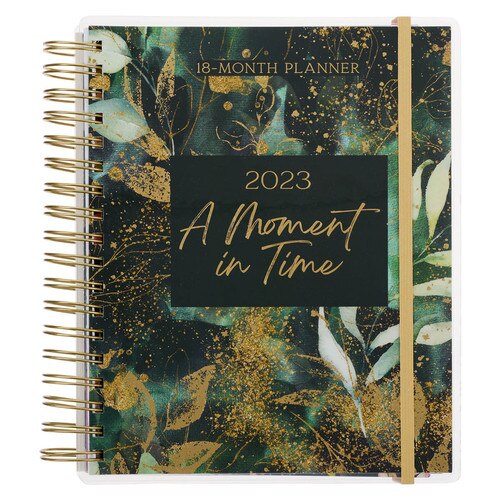 2023 A Moment in Time Wirebound 18-month Planner with Elastic Closure