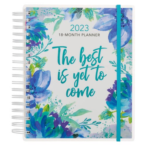 2023 The Best is Yet to Come Wirebound 18-month Planner with Elastic Closure