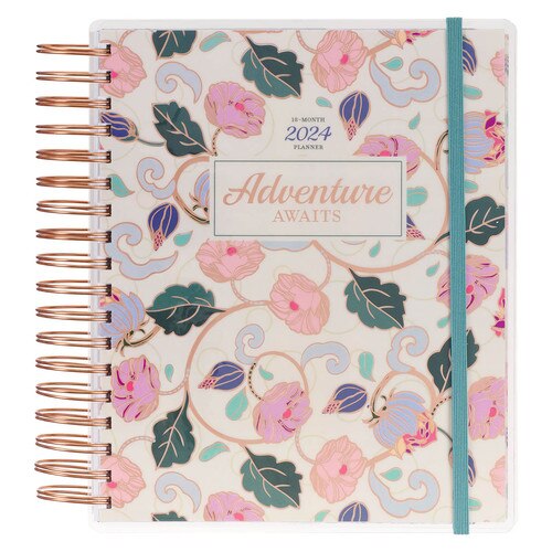 2024 Adventure Awaits 18-Month Planner with Elastic Closure