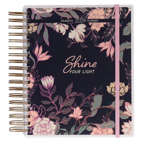 2024 Shine Your Light 18-Month Planner with Elastic Closure
