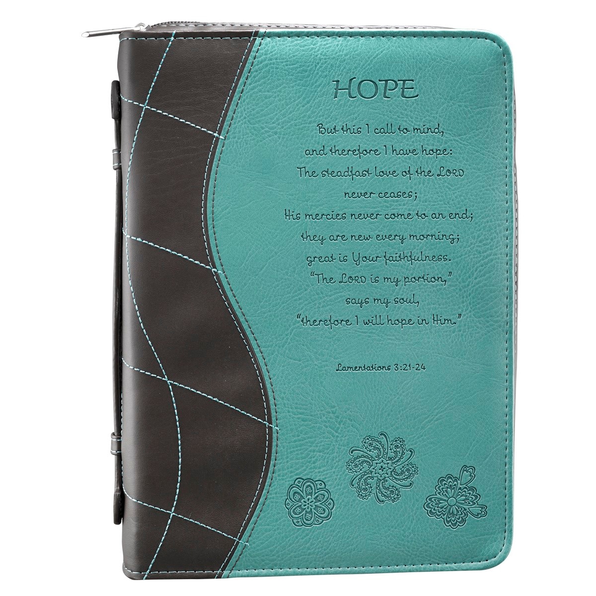 Love Pink Faux Leather Bible Cover - 1 Corinthians 13:4-8