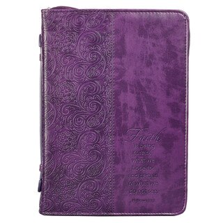 Bible Cover Fashion Purple Faith Heb. 11:1