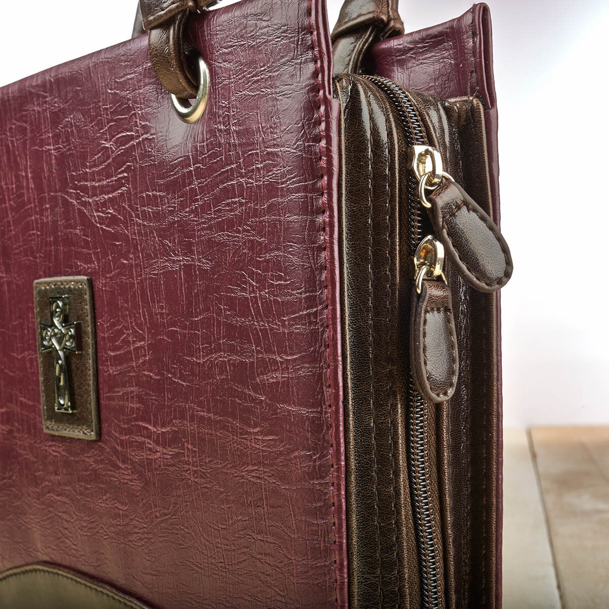 Purple Vintage Finish PurseStyle Bible Cover