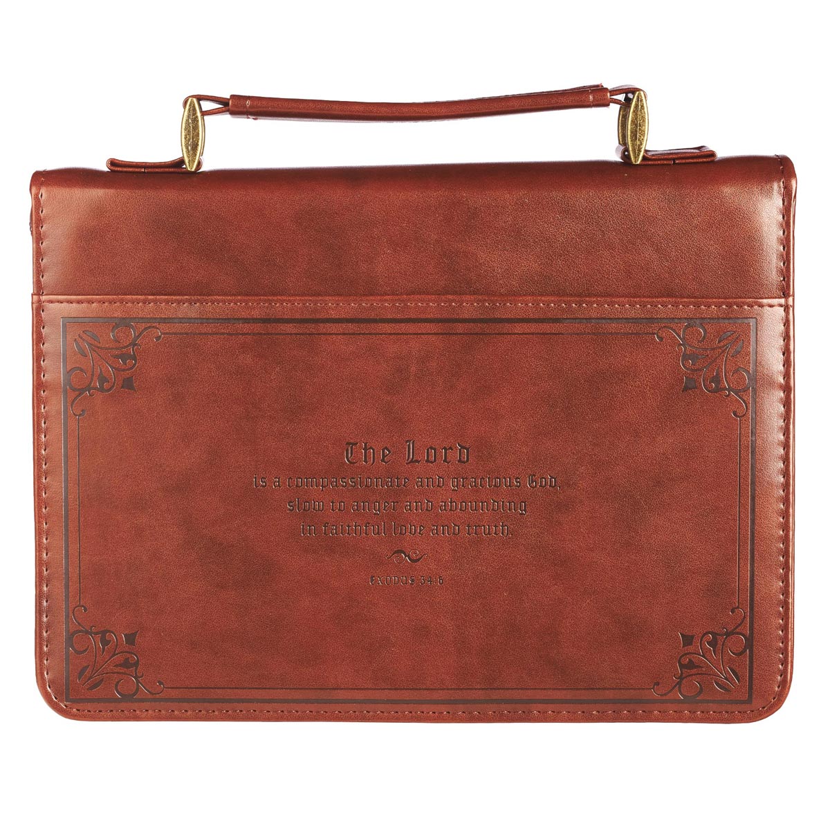 Holy Bible Large Brown Lux-Leather Bible Cover