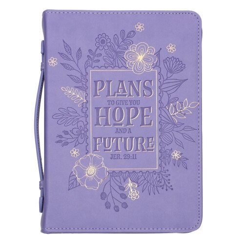 Hope And a Future Floral Lavender Fashion Bible Cover - Jeremiah 29:11