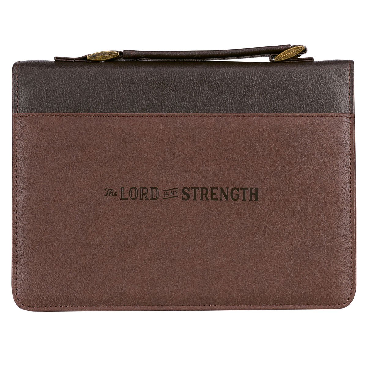 Strength and Defense Walnut-Brown Faux Leather Classic Bible