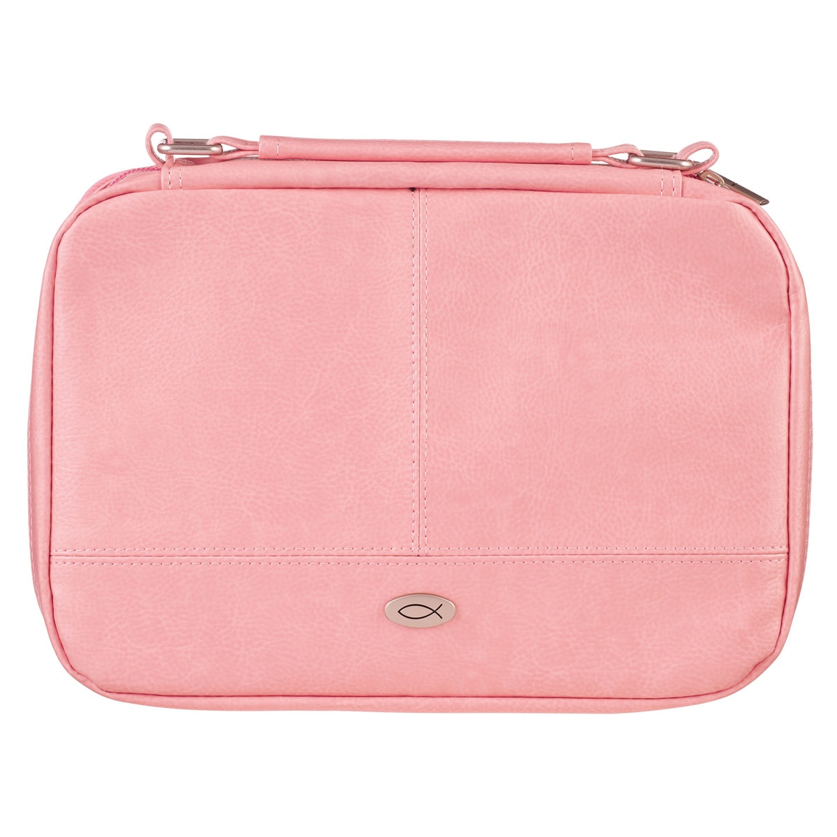 Two-fold Pink Faux Leather Organizer Bible Cover