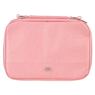Two-fold Pink Faux Leather Organizer Bible Cover