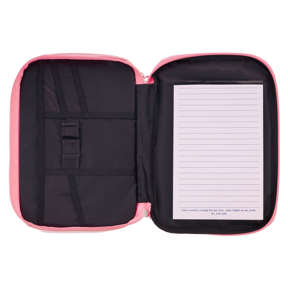 Two-fold Pink Faux Leather Organizer Bible Cover