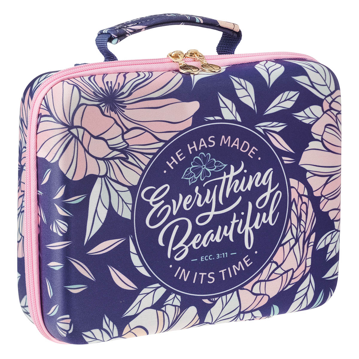 Everything Beautiful Navy Organizer Bible Case Eccl 3:11