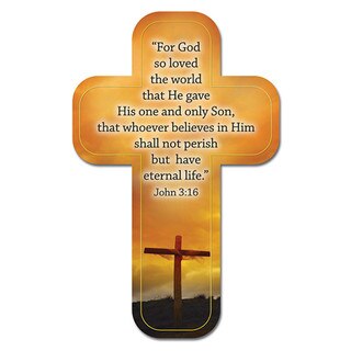 Cross Bookmark Sunset Cross For God So Loved the World John 3:16
