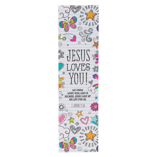 Jesus Loves You Sunday School/Teacher Bookmark Set - 1 John 3:16