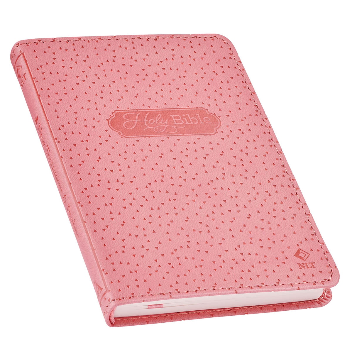 Pink Faux Leather NLT New Testament Keepsake Bible for Girls
