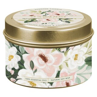 He Is Our Peace Cactus Flower and Coconut Candle in a Tin - Ephesians 2:14