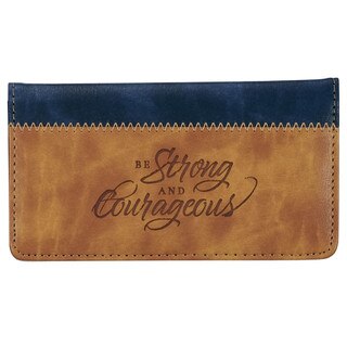 Checkbook Wallet Two-tone Strong & Courageous Josh. 1:9