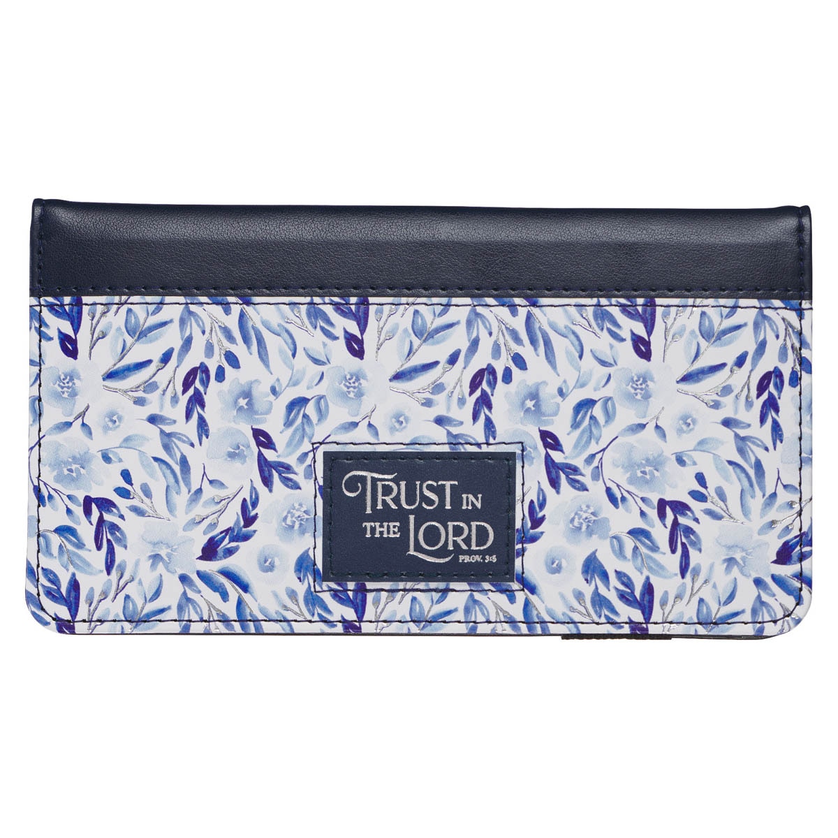 Trust in the Lord Blue Botany Checkbook Wallet - Prov 3:5