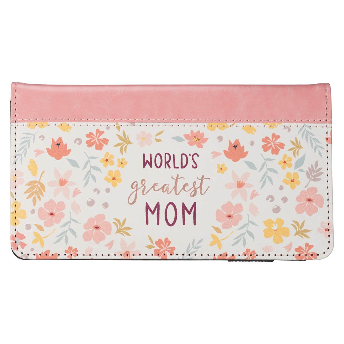 World's Greatest Mom Peach Floral Ceramic Coffee Mug