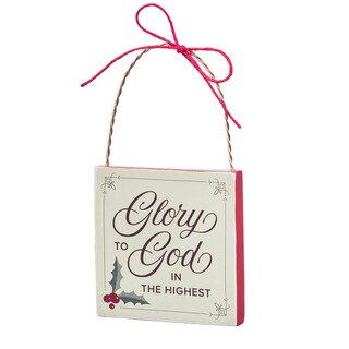 Glory to God in the Highest Resin Christmas Ornament