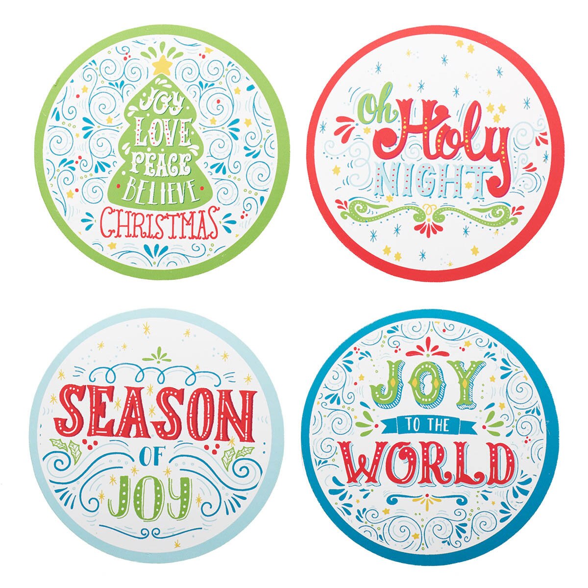 Christmas Coaster Set Joy to the World