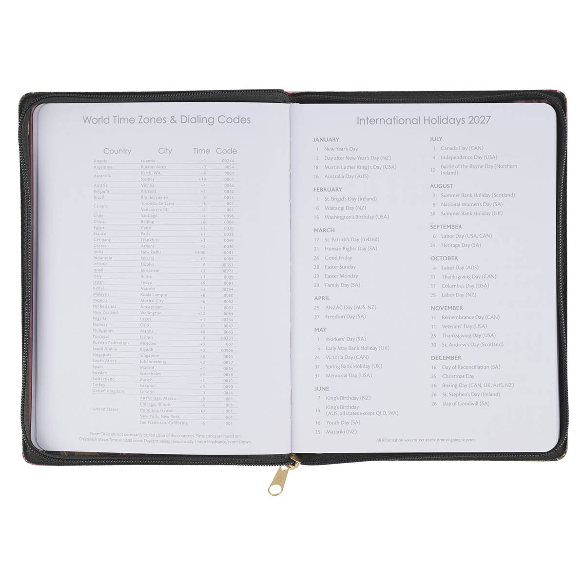 2027 Pray Large Zippered Floral 18-Month Planner for Women - 1