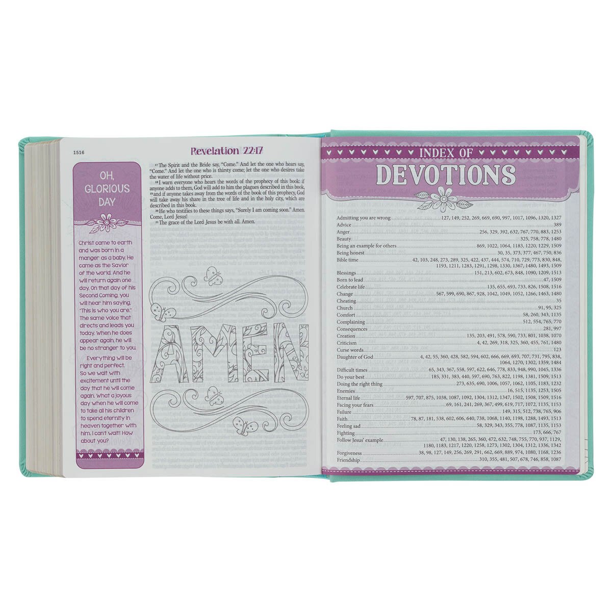 Teal Butterfly Hardcover My Creative Bible for Girls an ESV