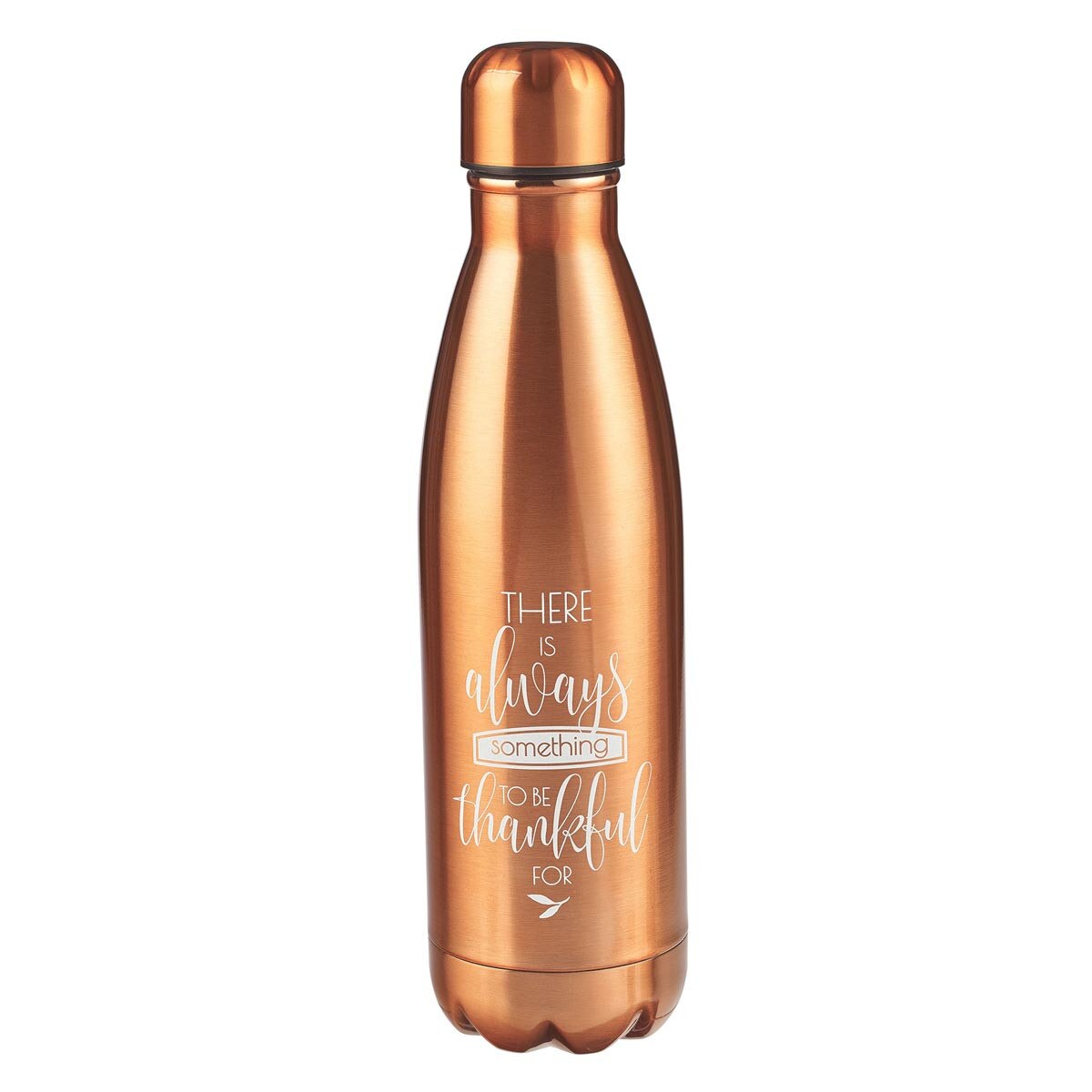 Grateful in Bronze Stainless Steel Water Bottle