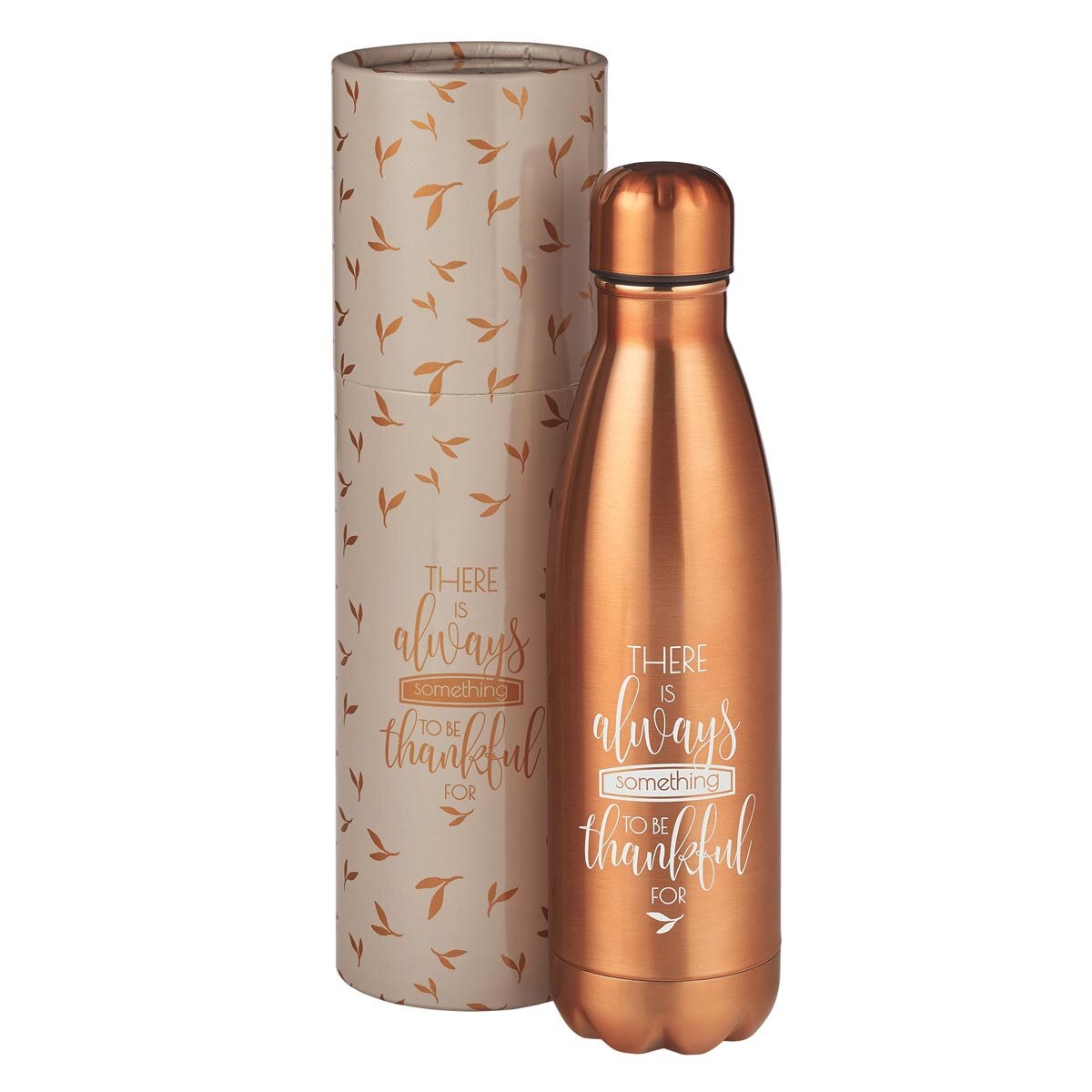 Grateful in Bronze Stainless Steel Water Bottle