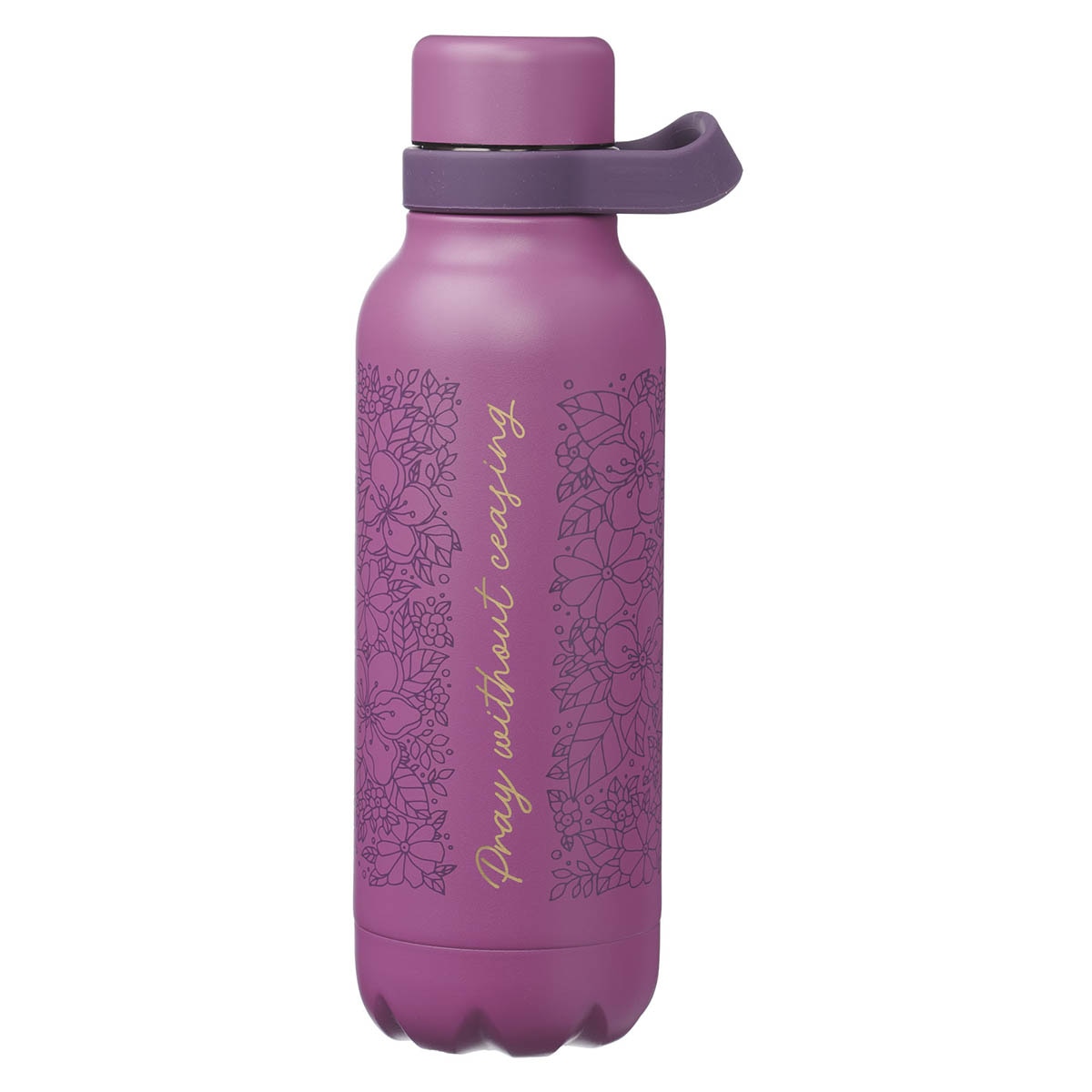 Saved by Grace Blue Floral Stainless Steel Water Bottle
