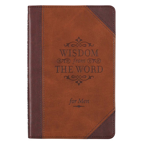 Wisdom From The Word For Men Brown Faux Leather Gift Book