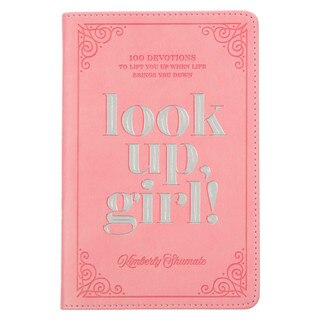 Look Up, Girl! Pink Faux Leather Devotional