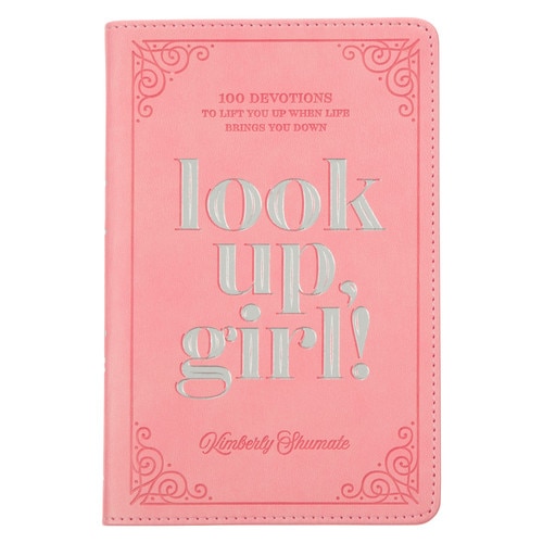 Look Up, Girl! Pink Faux Leather Devotional