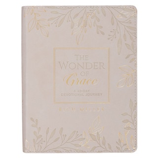 The Wonder of Grace: A 40-Day Devotional Journey Taupe Faux Leather Devotional