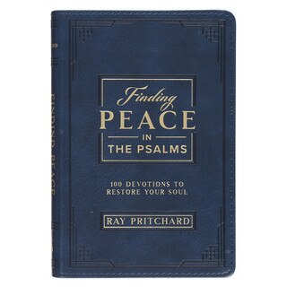 Finding Peace in the Psalms Navy Blue Faux Leather Daily Devotional