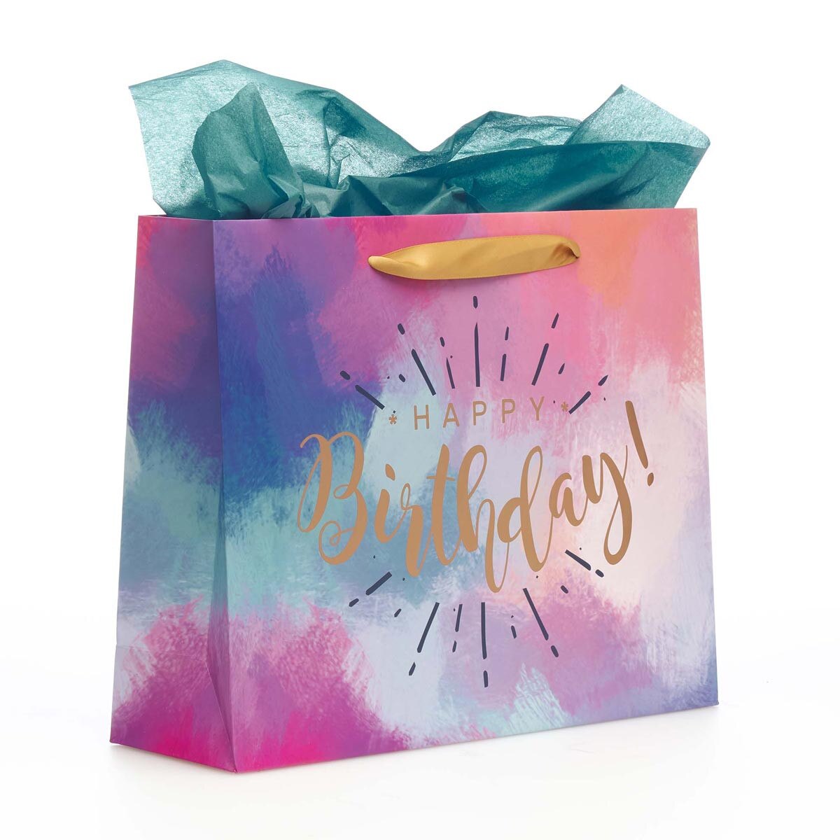 Christian Art Gifts 21887X Large Happy Birthday & Many More Gift Bag with Card & Tissue