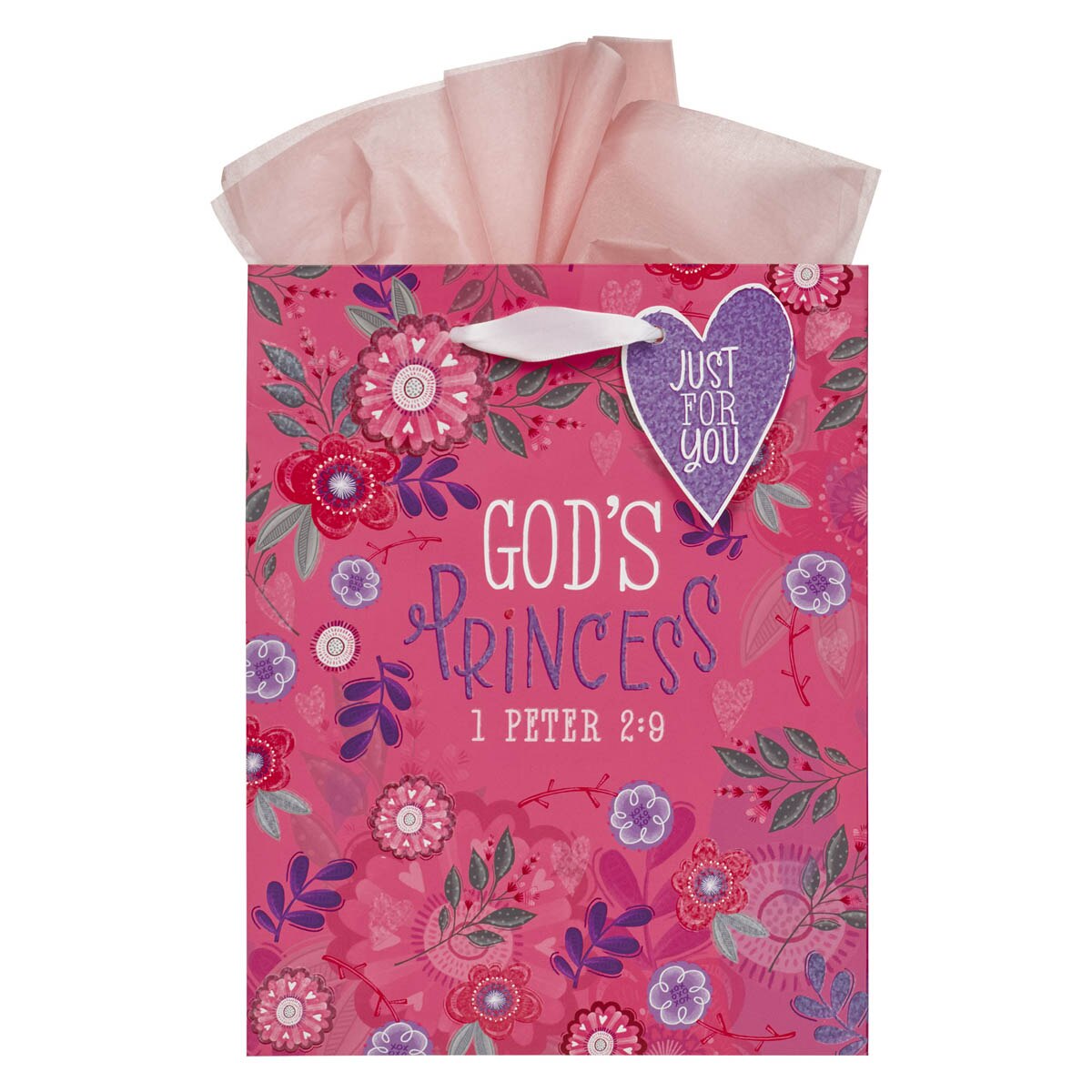 A Sweet Friendship Medium Gift Bag in White and Blue with Tissue Paper -  Proverbs 27:9