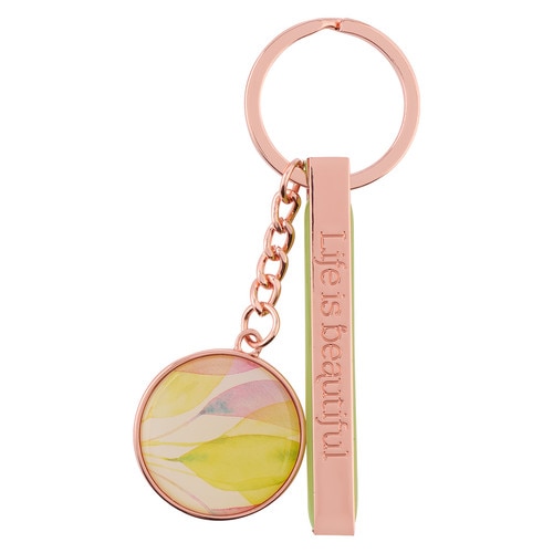 You've Got This Smooth Sea Glass Rose Gold Key Ring