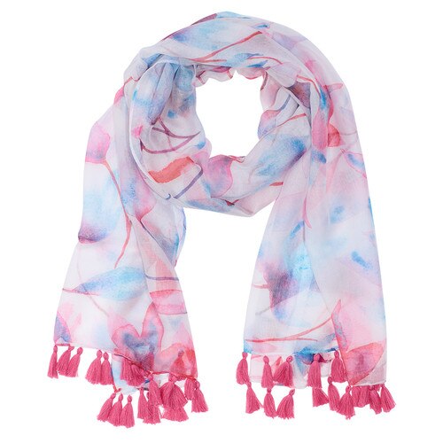 Never Give Up Pink Petals Scarf