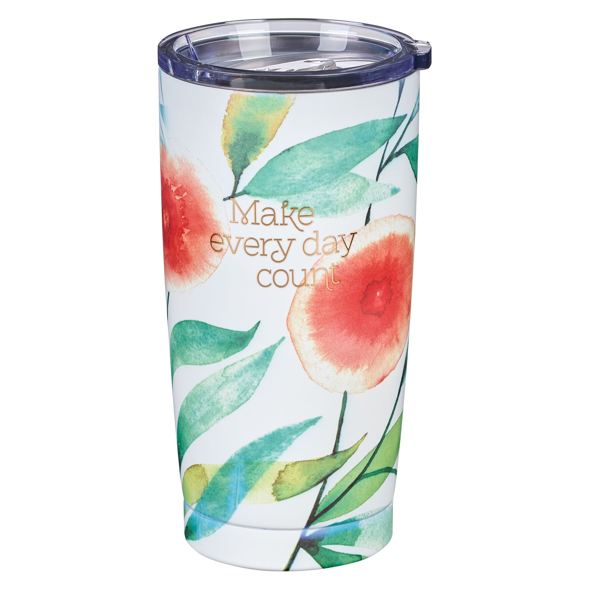 Shine Your Light Pink Daisies Stainless Steel Travel Mug