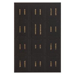 Black and Gold Peel-and-Stick Bible Indexing Tabs
