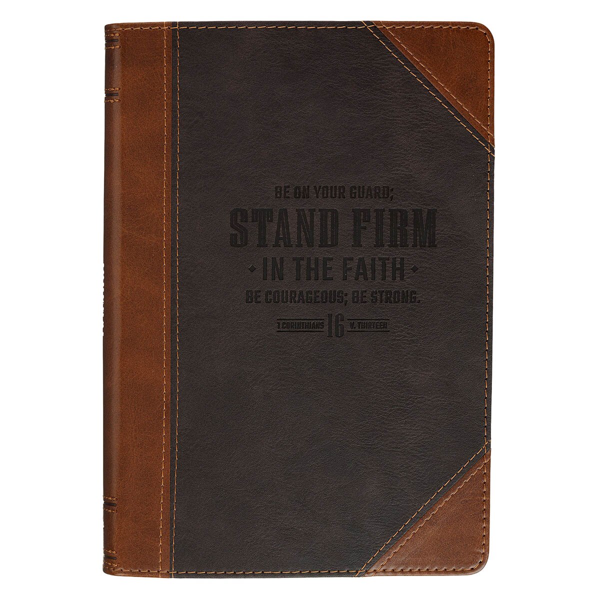 Stand Firm Honey-Brown Journal Cover with Magnetic Closure
