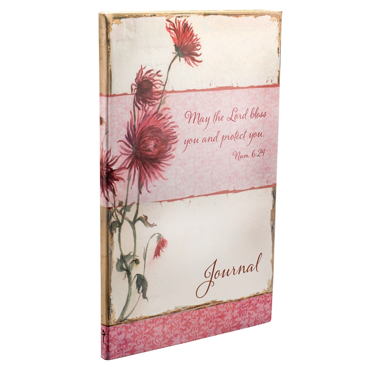 Scripture Journal May The Lord Bless You Numbers 6:24 Bible Verse Pink Floral - Foto 5 di 7