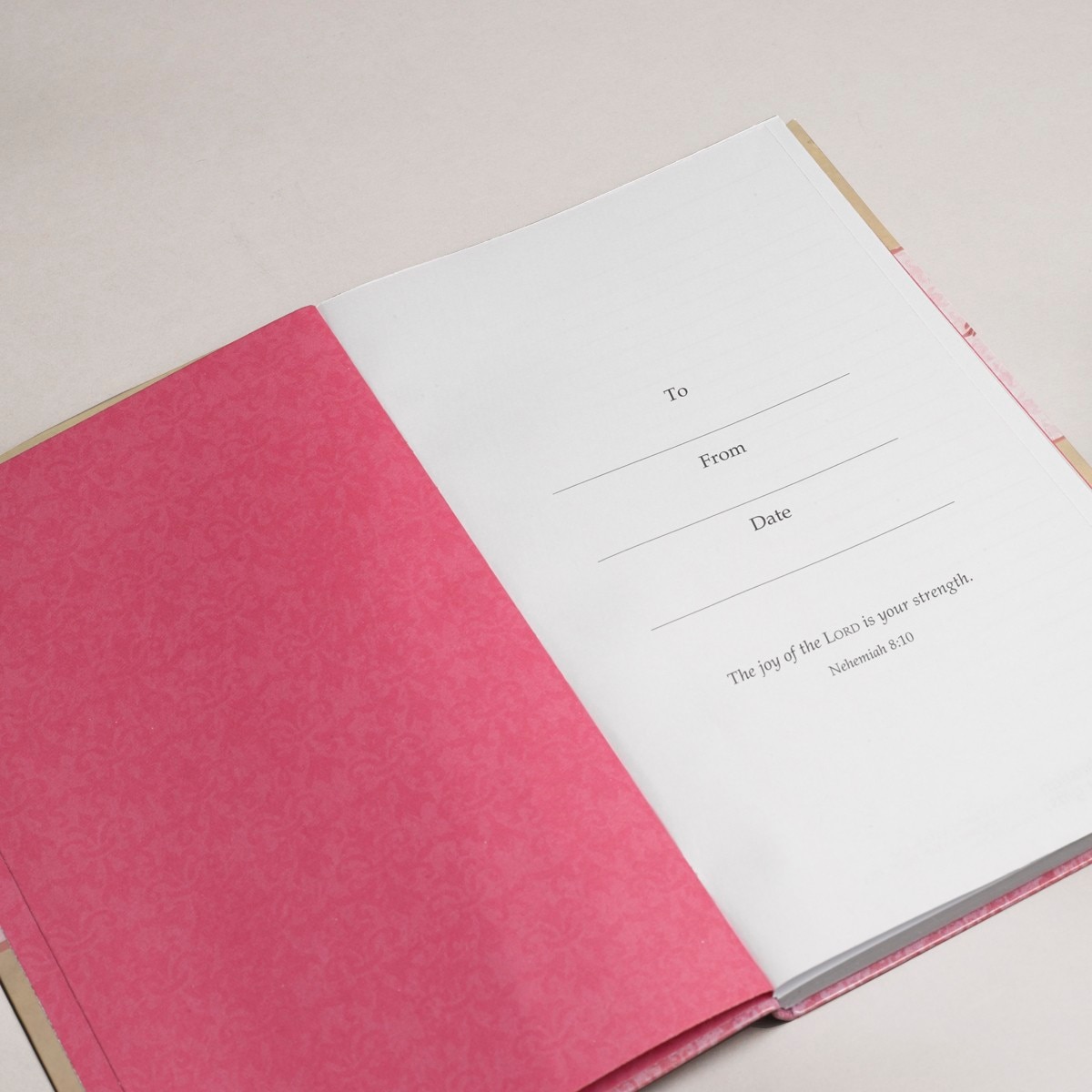 Scripture Journal May The Lord Bless You Numbers 6:24 Bible Verse Pink Floral - Foto 7 di 7