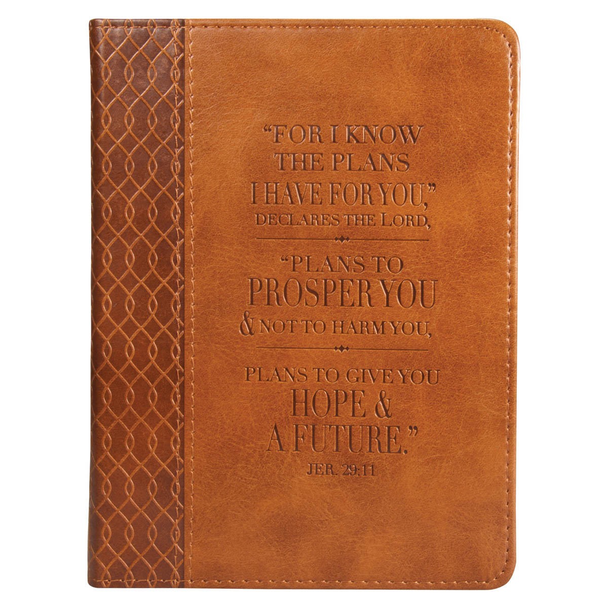 I Know The Plans Tawny Brown Faux Leather Handy-sized Journal