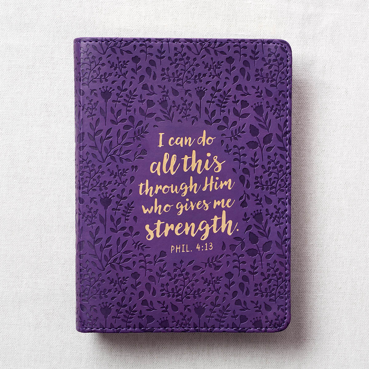 I Can Do All This Purple Handy-sized Faux Leather Journal