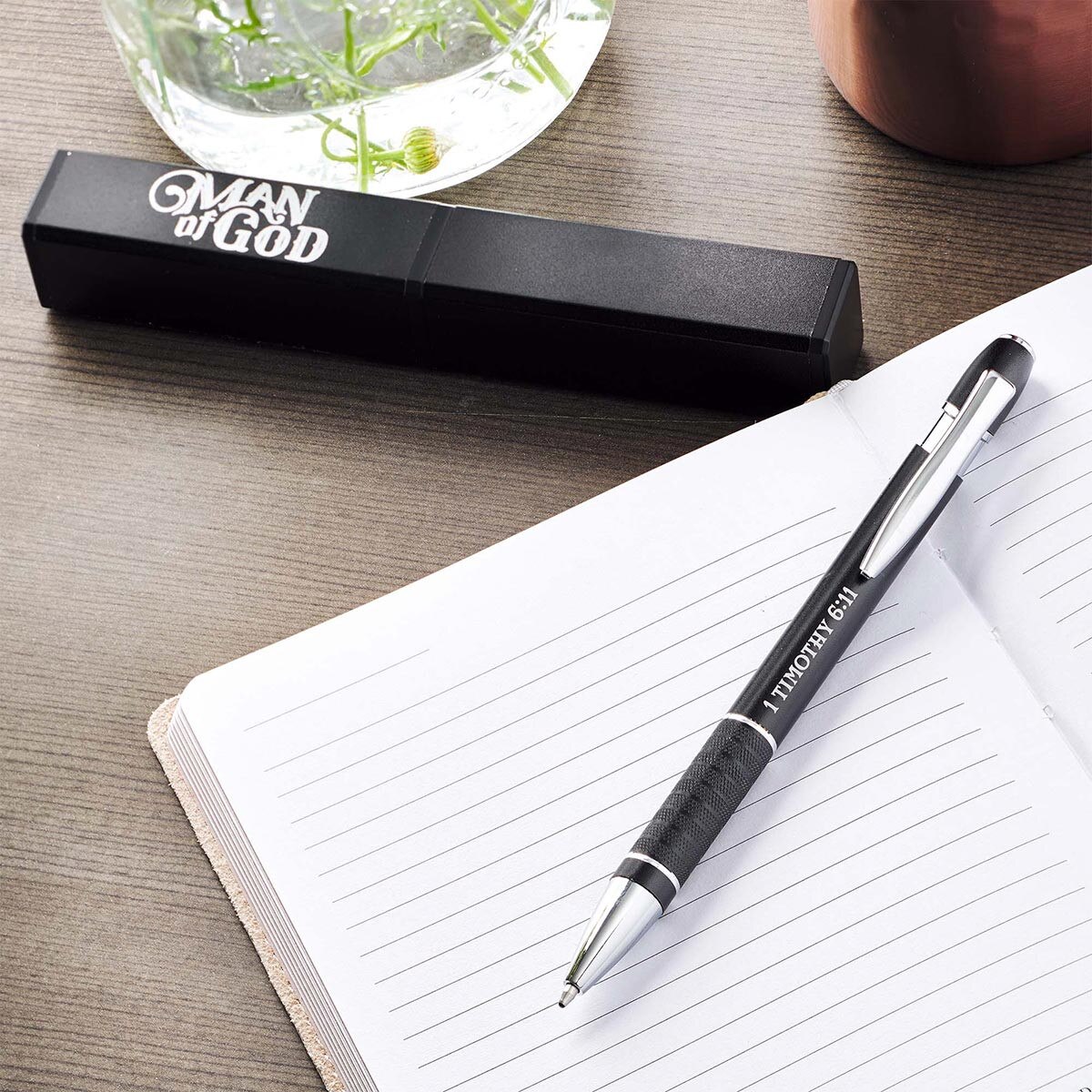 Be Strong and Courageous Classic Gray Faux Leather Journal with Zipper ...