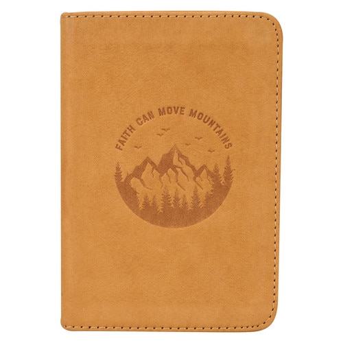 Faith Can Move Mountains Pocket-sized Full Grain Leather Journal