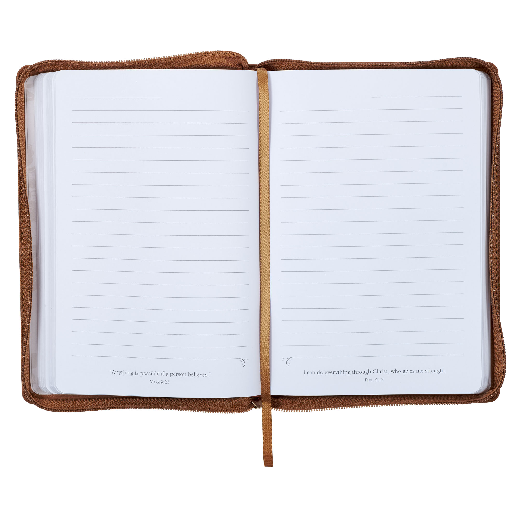 I Can Do All Things Through Christ Honey-brown Faux Leather