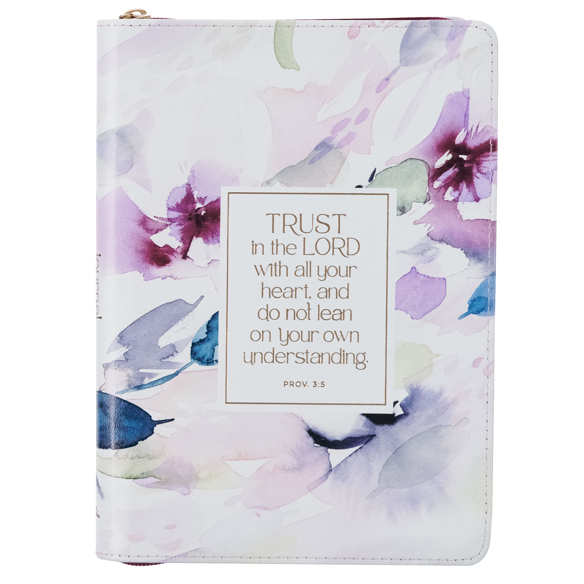 Be Still and Know Midnight Blue Floral Faux Leather Classic